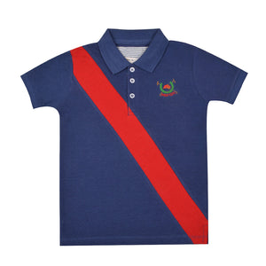 Red & Navy Club Logo Polo