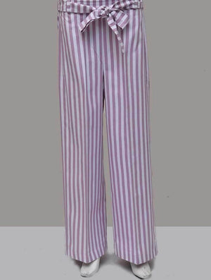 Cotton Stripe Trouser TR-1086  BABY PINK