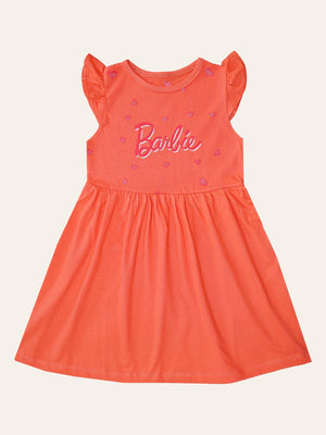 Coral Barbie Jersey Dress