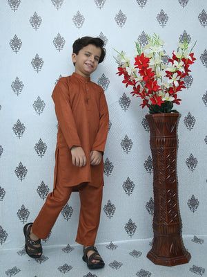 Rust Kurta Pajama MKP-054