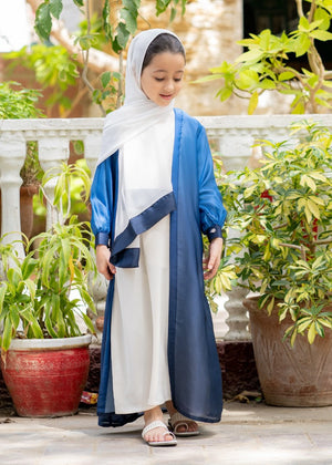 Mashael 2- Piece Chiffon Open Abaya (Kids)