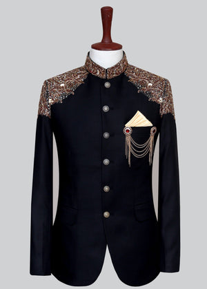 Black Antique Golden Prince Coat