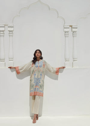 2pc Stitched Signature Dyed Embroidered Texture Lawn Suit