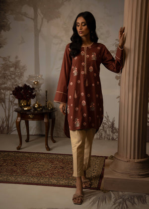 1pc Stitched Basic Signature Embroidered Khaddar Shirt