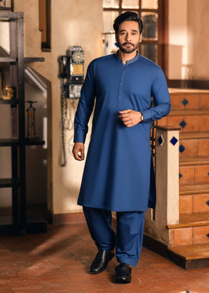 Stitched Shalwar Kameez (SCS11) Turk Blue