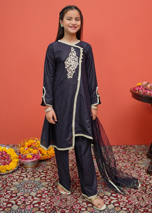 Cotton Embroidered 3 Piece Suit | 8425