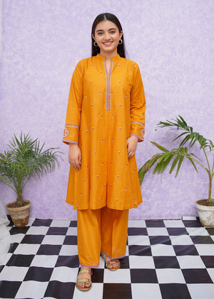 Cotton Embroidered 2 Piece Suit - 8465