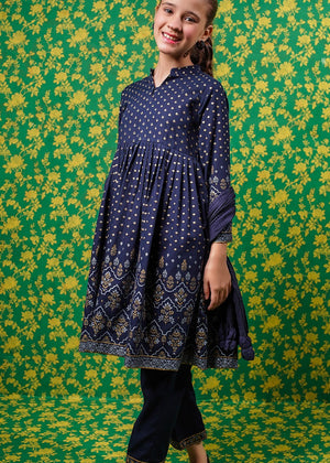 Cotton Printed 3 Pc Suit