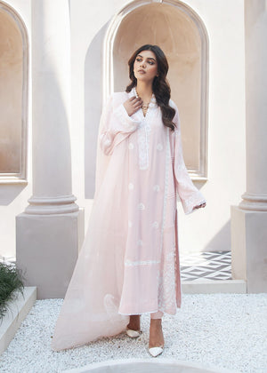 Dureshahwar Atelier - Powder Pink Shirt with Organza Dupatta