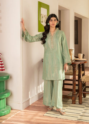 GREEN JACQUARD 2PC