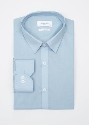 Sapphire Blue Plain Formal Shirt - Men