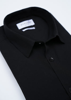 Black Plain Formal Shirt - Men