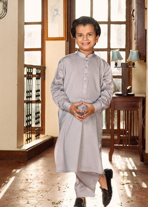 Silver Grey Boys Kameez Shalwar