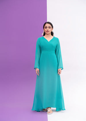 Sea Green Long Maxi Dress