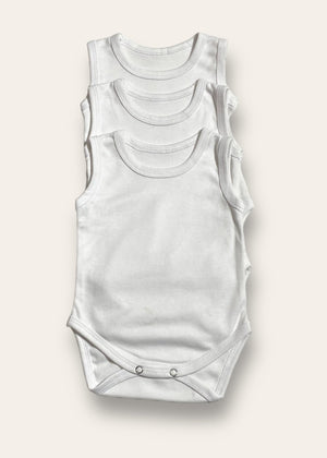 newborn bodysuit po3 - white