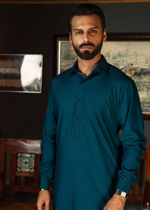 Turkish Green Mens Kameez Shalwar