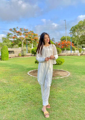 White Two Piece Dress