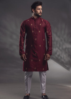 MAROON KURTA PAJAMA