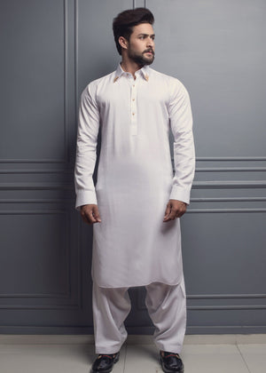 WHITE KAMEEZ SHALWAR