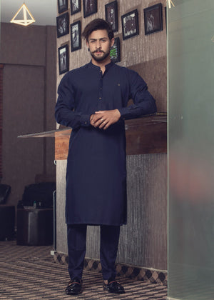 NAVY BLUE KURTA PAJAMA