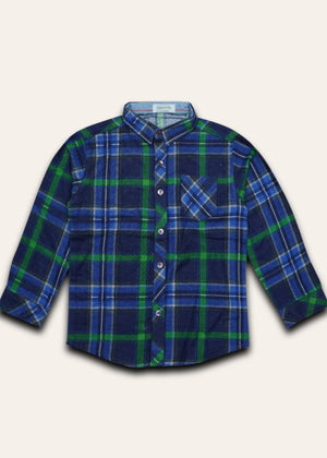 Blue Flannel Check Shirt