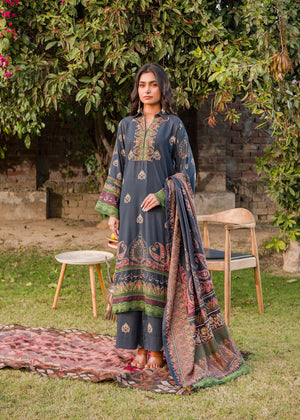 Khabbar (3pc-Unstitched with Shawl)