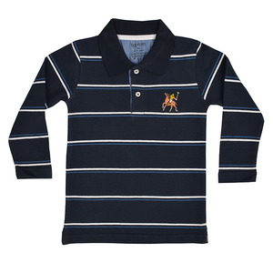 Navy Striper Polo