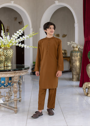 WASH & WEAR MUSTARD KURTA TROUSER