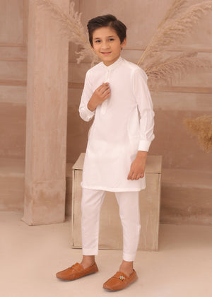 KD White Kids Kurta With Pajama