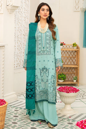 R-06 : Unstitched Embroidered Slub Karandi 3PC