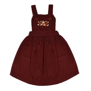 Embroidered Burgundy Skirt