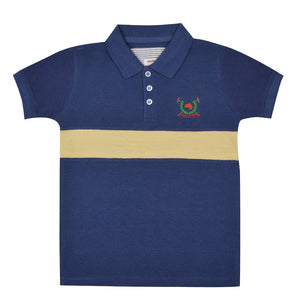 Navy & Yellow Club Logo Polo