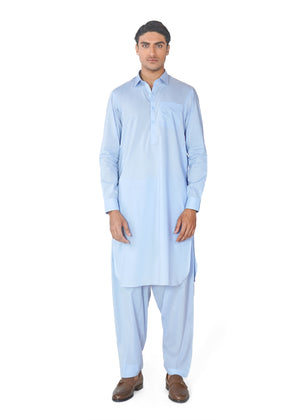 Kameez Shalwar - Sky Blue - Pima Cotton