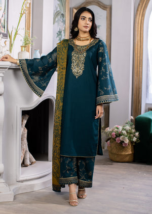 Embroidered Lawn Suit-7020