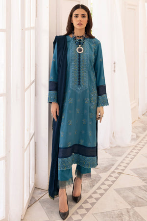 SA-04 : Unstitched Embroidered Dhanak 3PC