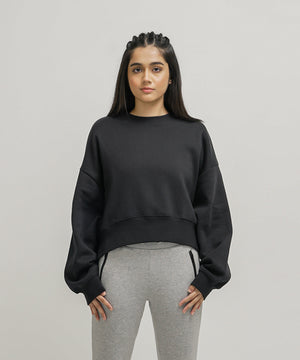Women's Cropped Oversized Sweatshirt