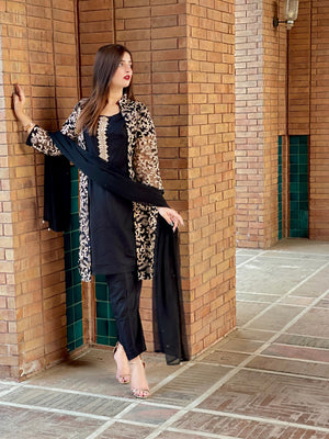 RANG MEHAL COAT BLACK