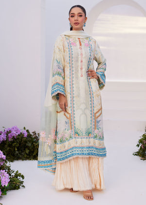 Turkish Aqua Shirt And Dupatta