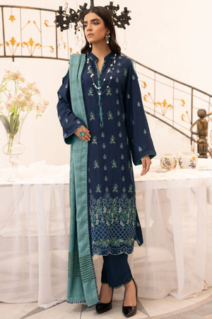 SA-06 : Unstitched Embroidered Dhanak 3PC