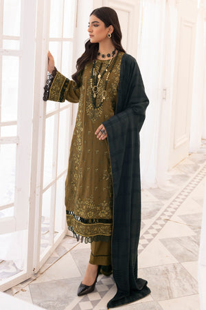 SA-03 : Unstitched Embroidered Dhanak 3PC