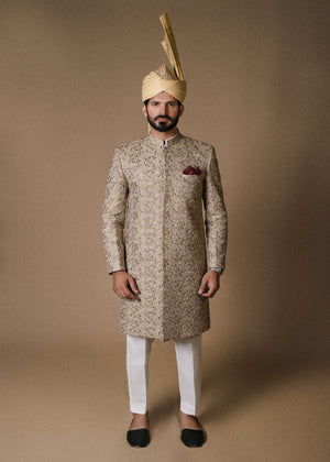 EMB SHERWANI OFF-WHITE