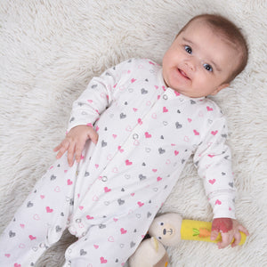 Girls Heart Sleepsuit