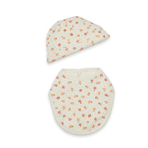 Floral Spread Bib & Beanie