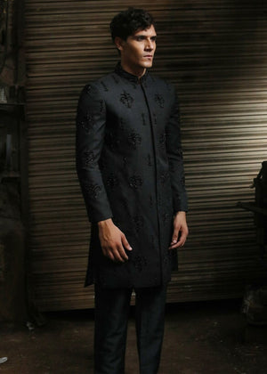 Black sherwani