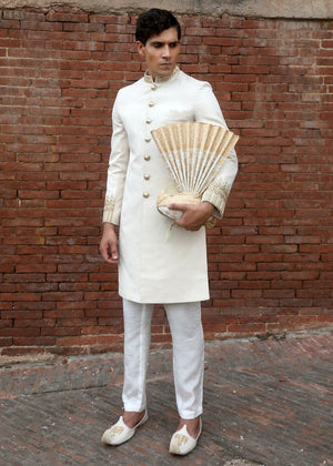 Off white sherwani