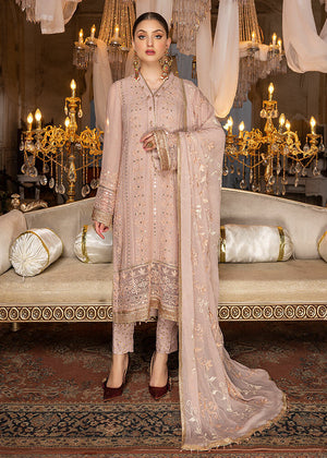 Tea Rose – Embroidered Chiffon Unstitched 3Pc Suit