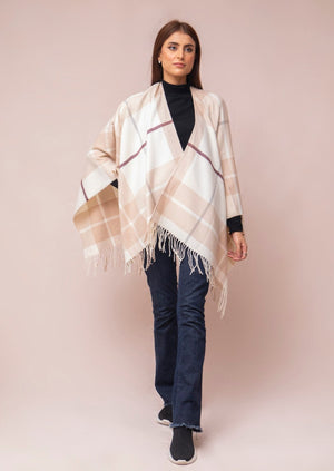 Manahils -  Cape Shawl 029-off White