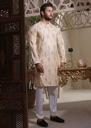 BEDGE FLORAL EMBROIDED KURTA