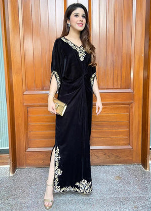 Black Velvet Caftan