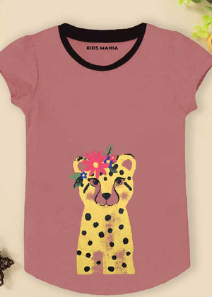 Cheetah Cotton Jersey Girls T-shirt